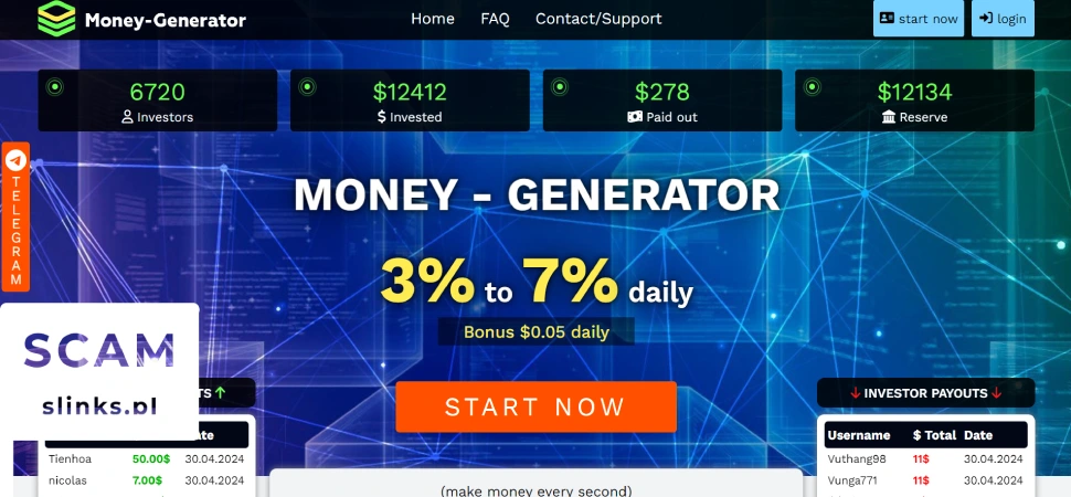 Money-Generator: A Scam Website Exposed